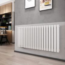 Heilmetz - Radiateur à eau chaude panneaux ovale horizontal couche double Radiateur chauffage 60x120cm Blanc