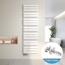 Heilmetz - Radiatore da bagno e Scaldasalviette Valvole Bianco 160x50cm Scaldasalviette + Cromo Valvola