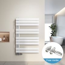 Heilmetz - Radiatore da bagno e Scaldasalviette Valvole Bianco 90x60cm Scaldasalviette + Cromo Valvola