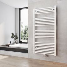 Heilmetz - Sèche-Serviettes de plomberie, Radiateur Porte-Serviettes 120 x 60 cm Blanc 598W Seche Serviette eau Chaude