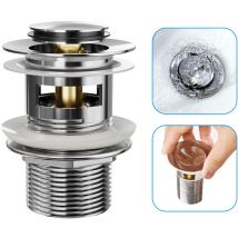 Pilette di scarico per lavandino universale pop up con troppopieno tappo coperchio 37mm - Heilmetz