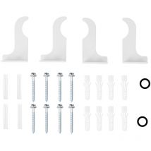 Soporte para radiadores Soporte universal de pared para radiadores de columna vertical Blanco - Heilmetz