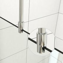 Barre de stabilisation pour mur de douche barre de support circulaire pour usage universel en acier inoxydable pour 6mm/8mm/10mm d'épaisseur de verre