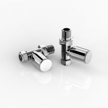 Straight Radiator Valve Chrome (Pair) - Heilmetz