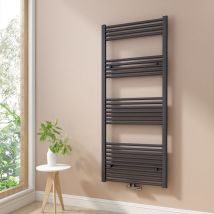 Heilmetz - Termoarredo Scaldasalviette Non Elettrico Bagno Radiatore ad Acqua Calda Antracite 140x60cm 661W