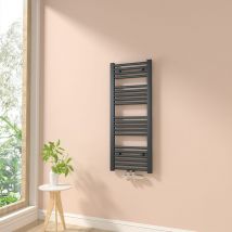Heilmetz Toallero Secatoallas Radiador Para sistemas de calentamiento de agua No es eléctrico Baño Radiador Antracita 100x40cm 356W