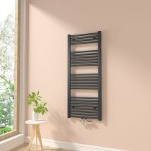 Toallero Secatoallas Radiador Para sistemas de calentamiento de agua No es eléctrico Baño Radiador Antracita 120x50cm 513W - Heilmetz