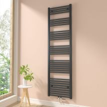 Toallero Secatoallas Radiador No es eléctrico Baño Radiador Para sistemas de calentamiento de agua Antracita 180x50cm 654W - Heilmetz