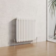 Heilmetz - Traditional Radiator Central Heating Rads Radiator 3 Column Horizontal White 600 × 605mm