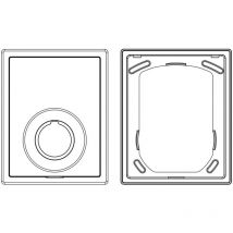 Imi Heimeier Rahmen und Abdeckplatte für Multibox, k, rtl, k-rtl, weiß