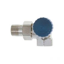 Heimeier - robinet thermostatique de radiateur 1/2 double équerre révolutions 1,85 avec h basse résistance