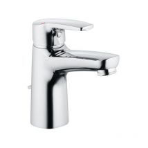 Heinrich Schulte - alpha100 Waschtisch-Einhebelmischer Z058132-00010 Ausladung 115mm, hoch, verchromt, mit Ablaufgarnitur