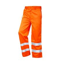Warnschutz-Bundhose Größe 54 – fluoreszierendes Orange – 3M Reflexmaterial – 80% Polyester, 20% Baumwolle – DIN EN 471 Klasse 1