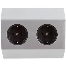 500069 Multipresa Bianco, Argento 1 pz. - Heitronic