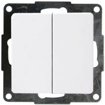 Einsatz Serienschalter aus Kunststoff für den Innenbereich, in polarweiß, eckig