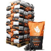 Grillholzkohlebriketts 10kg x 60 Sack 600kg - Heizfuxx