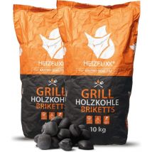 Heizfuxx Grillholzkohlebriketts 10kg x 2 Sack 20kg