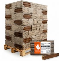 Heizfuxx - Holzbriketts PiniKay Laubholz Quadro | 96 x 10kg Gebinde 960kg Palette