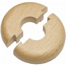 Heizkörperrosette einfach Abdeckrosette für Rohr ø 1/2' Massivholz Buche - Haro
