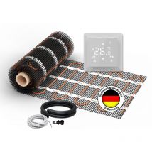 Warmon - Chauffage au sol électrique : Natte chauffante à deux conducteurs pour carrelage classic light 100 W/m² avec Thermostat s 100 Intelligent