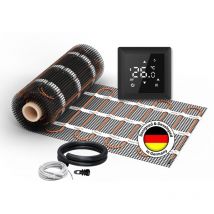 Warmon - Heizmatte classic light 100 W/m² mit Thermostat s 100 Touch schwarz - 1,5 m²