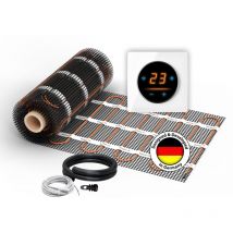 Warmon - Heizmatte classic light 100 W/m² mit WiFi-Thermostat OKE-25 Touch und weißem Garda Abdeckrahmen - 3 m²