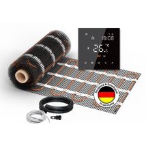 2x Heizmatten Warmon Ultra 200 W/m² (10+8 M²) Inkl. Ts 300 Thermostat Schwarz - 18 M²