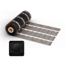 Warmon - Heizmatte ultra 200 W/m² mit Thermostat AC3082H analog, schwarz - 2,5 m²