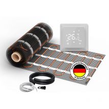 Warmon - Chauffage au sol électrique : Natte chauffante à deux conducteurs pour carrelage ultra 200 W/m² avec Thermostat s 100 Intelligent WiFi