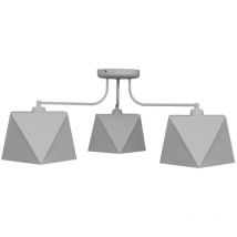 Helam - adamant Halbbündige Deckenleuchte mit mehreren Armen Grau 75cm