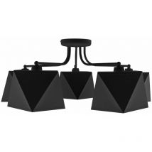 Helam adamant Plafón Semi Empotrado Multi Brazo Negro 75cm