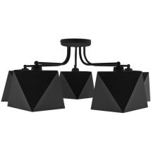 Helam - adamant Plafón Semi Empotrado Multi Brazo Negro 75cm