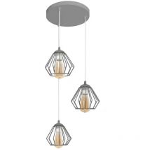 Agat Cluster Pendelleuchte Grau 38cm - Helam