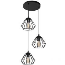 Helam agat Cluster Sospensione Plafoniera Nera 38cm