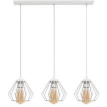 Helam - agat Gerade Stab-Pendel-Deckenleuchte Weiß 65cm