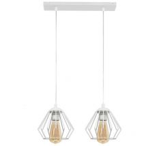 Helam AGAT Plafoniera a Sospensione Bar Dritta Bianca 40cm