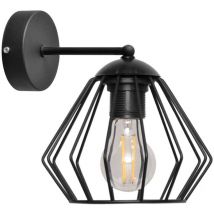 Agat Wandleuchte Schwarz 25cm - Helam