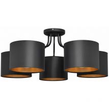 Helam Lighting - Helam alba Halbbündige Deckenleuchte mit mehreren Armen Schwarz, Gold 70cm