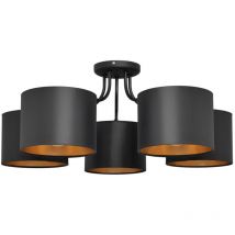 Alba Halbbündige Deckenleuchte mit mehreren Armen Schwarz, Gold 70cm - Helam