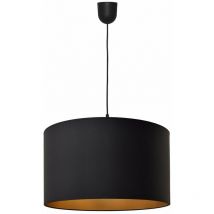 Helam alba Plafón Colgante Cilíndrico Negro, Dorado 45cm