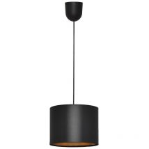 Helam alba Plafoniera Cilindrica a Sospensione Nera, Oro 20cm