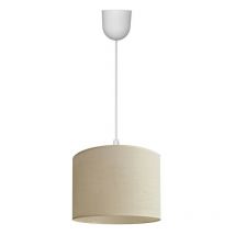 Helam Lighting - Helam alba Plafoniera Cilindrica Sospensione Ecru, Bianca 20cm