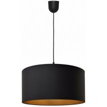 Helam Lighting - Helam alba Plafonnier Suspension Cylindrique Noir, Or 40cm