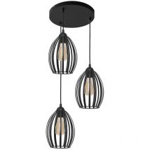 Helam dali Cluster Sospensione Plafoniera Nera 38cm