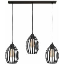 Helam Lighting - Helam dali Plafonnier Barre Droite Noir 70cm