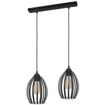 Dali Straight Bar Pendelleuchte Schwarz 45cm - Helam