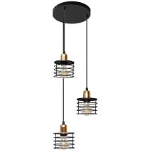 Edison Cluster Pendelleuchte Schwarz 38cm - Helam