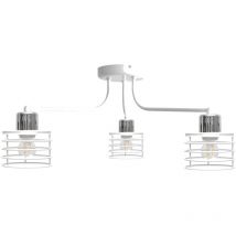 Helam - edison Halbbündige Deckenleuchte mit mehreren Armen Weiß, Chrom 65cm