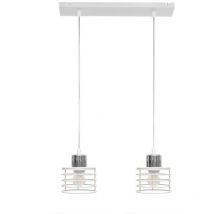 Helam edison Plafoniera a Sospensione Bar Dritta Bianca, Cromata 40cm