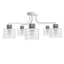 Helam edison Plafoniera semi-incasso multibraccio bianca, cromata 65 cm